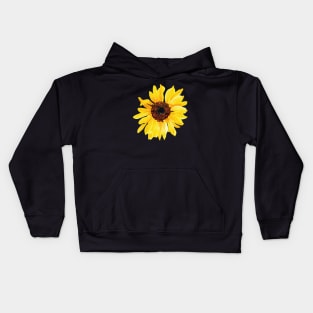 Watercolor Style Sunflower Floral Flower Kids Hoodie